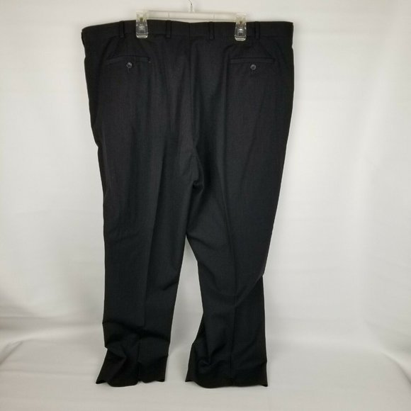 Pronto Uomo Mens Suit 54L Black Wool 2 Button - Picture 11 of 12